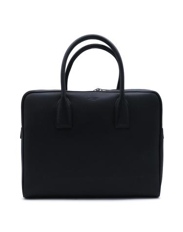 [해외직구][B47]생로랑 A003Z0AAGAD1000 남성 토트백 탑핸들백 BLACK BV BOWLING BRIEF GRAINED LEATHER BAG
