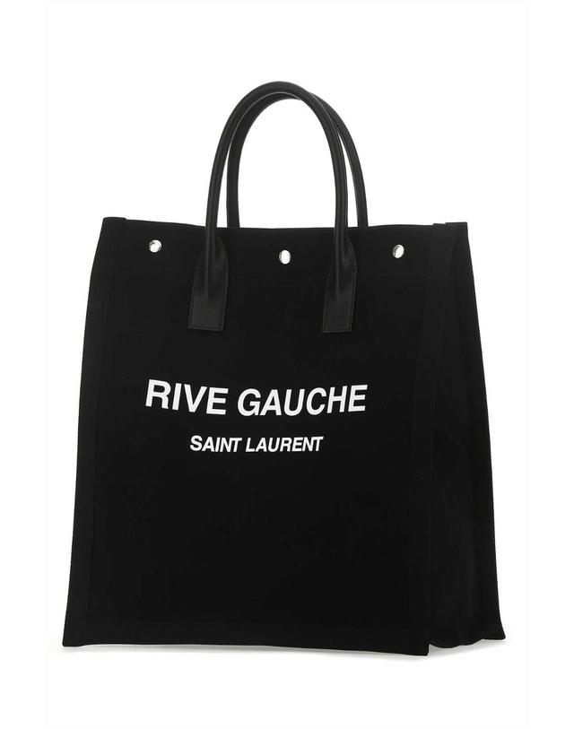 생로랑 [해외직구][X45]생로랑 63253996N9E 1070 남성 토트백 쇼퍼백 크로스백 Black canvas Rive Gauche shopping bag 착용컷