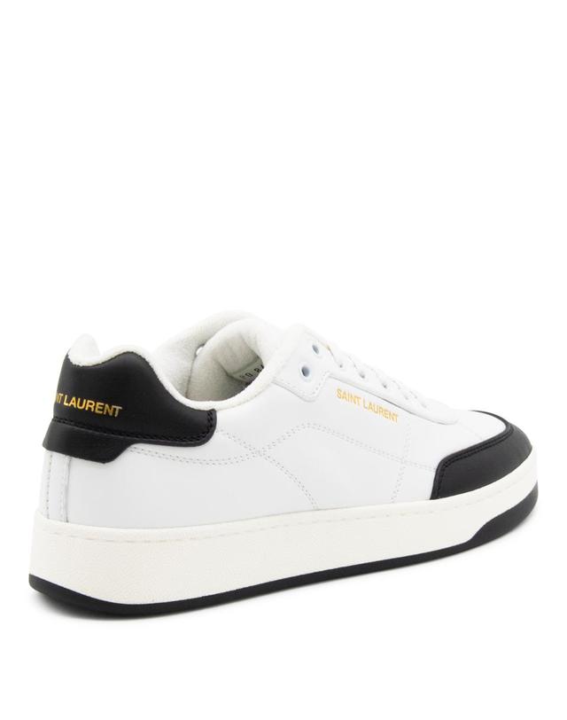 생로랑 [해외직구][Q11]생로랑 84553700NI09061 남성 스니커즈 WHITE AND BLACK LEATHER SNEAKERS 착용컷