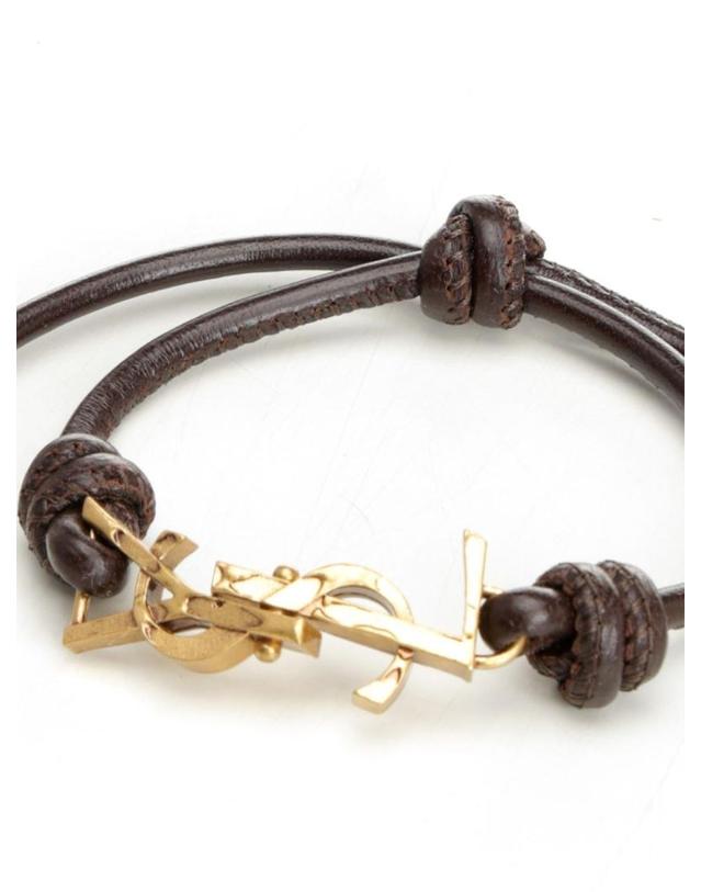 생로랑 [해외직구][A94]생로랑 861459AAD2P2596 남성 주얼리 악세사리 SAINT LAURENT SAINT LAURENT Cassandre Leather Bracelet 착용컷
