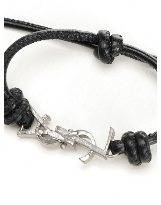 생로랑 [해외직구][A94]생로랑 861459AAEKF1000 남성 주얼리 악세사리 SAINT LAURENT SAINT LAURENT Cassandre Leather Bracelet 착용컷
