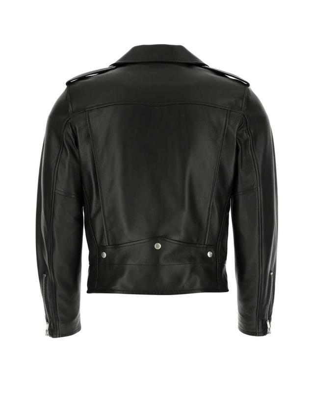 생로랑 [해외직구][X45]생로랑 484284Y5YA2 1000 남성 데님 패딩 베스트 다운 블레이저 봄버 Black leather jacket 착용컷