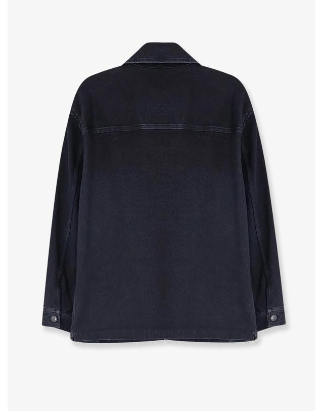 생로랑 [해외직구][N85]생로랑 A007M4 남성 셔츠 남방 SAINT LAURENT Cassandre black denim overshirt 착용컷