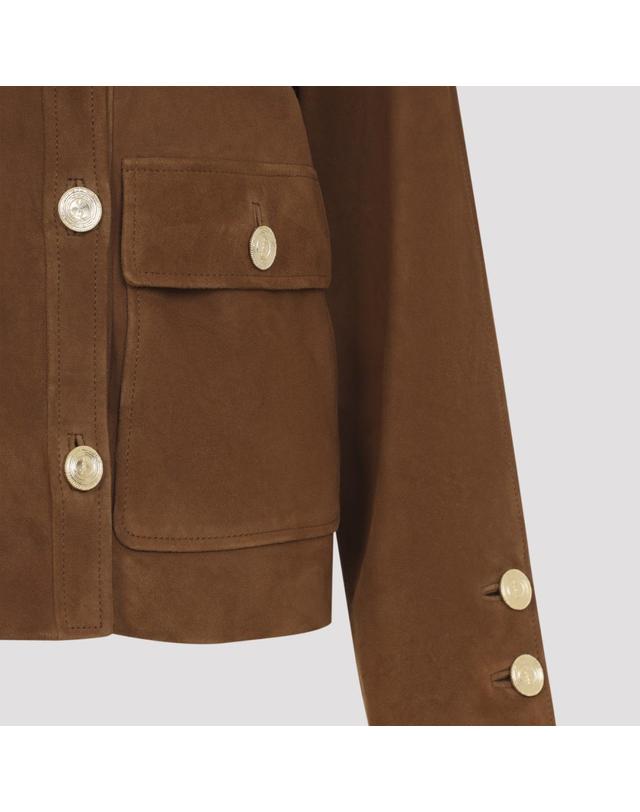 생로랑 [해외직구][D14]생로랑 876897YCUM2 2705 RHUM AMBRE 여성 자켓 코트 아우터 Saint Laurent Jacket 착용컷