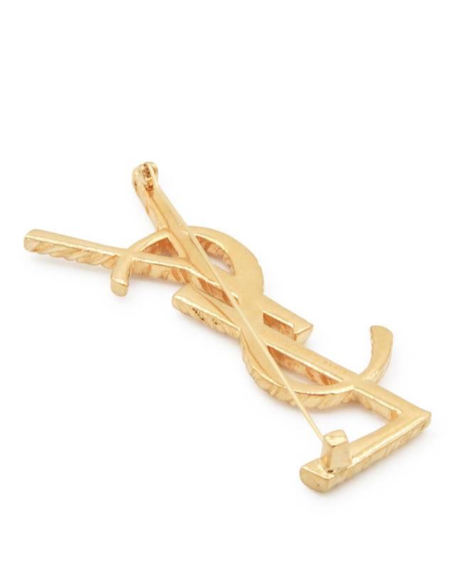 생로랑 [해외직구][B47]생로랑 840195Y15008060 여성 브로치 펜던트 핀 악세사리 GOLD METAL OPYUM BROOCH 착용컷
