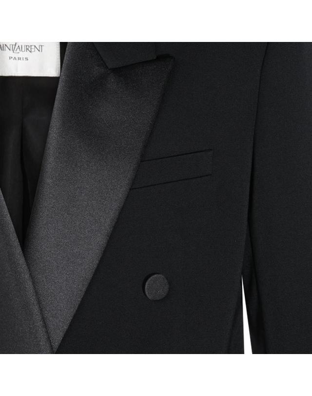 생로랑 [해외직구][B47]생로랑 A003I9Y7E631000 여성 블레이저 자켓 아우터 BLACK WOOL BLAZER 착용컷