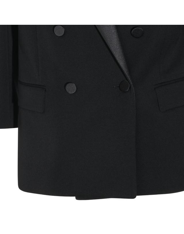 생로랑 [해외직구][B47]생로랑 A003I9Y7E631000 여성 블레이저 자켓 아우터 BLACK WOOL BLAZER 착용컷