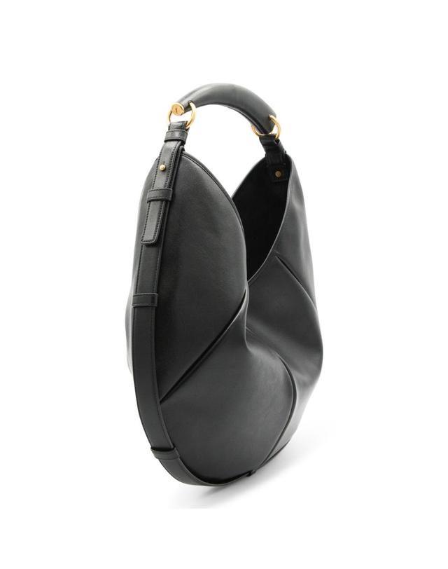 생로랑 [해외직구][B47]생로랑 862029AAGWJ1000 여성 숄더백 버킷백 호보백 가방 BLACK LEATHER MEDIUM MOMBASA SHOULDER BAG 착용컷