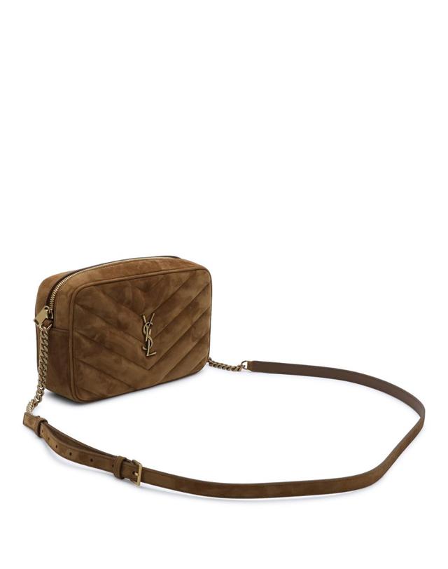 생로랑 [해외직구][B47]생로랑 869468AAEY62916 여성 토트백 크로스백 ORANGE CARAMEL COGNAC SUEDE LOULOU CAMERA CROSSBODY BAG 착용컷