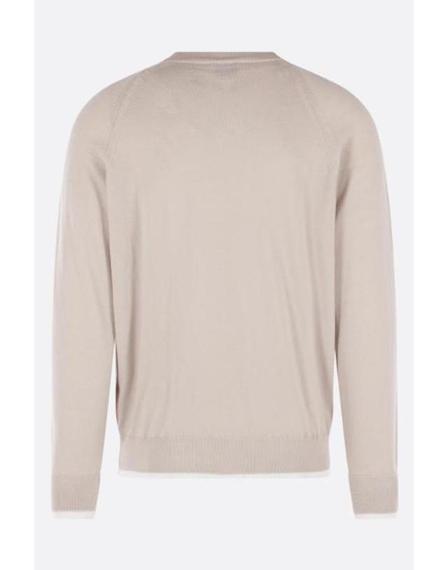 일레븐티 [해외직구][E32]ELEVENTY N76MAGN56MAG0N03702 남성 니트 스웨터 ELEVENTY wool sweater with double layer edges 착용컷