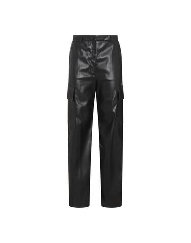 [해외직구][B47]스텔라 맥카트니 6401421000 여성 팬츠 트라우져 바지 BLACK FAUX LEATHER PANTS