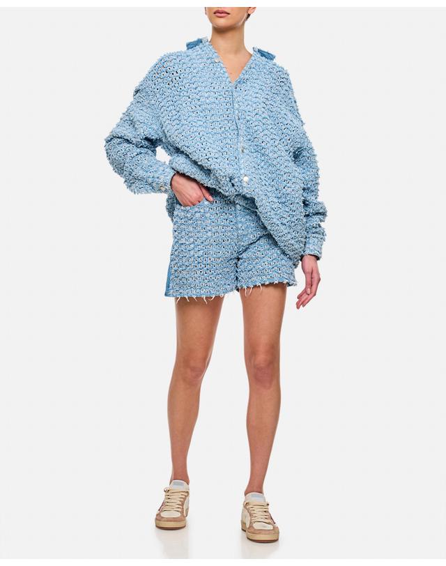 스텔라 매카트니 스텔라 맥카트니 [해외직구][G95]Stella McCartney 6D03673SQH064125 여성 반바지 숏팬츠 BOUCLE DENIM SHORT 착용컷