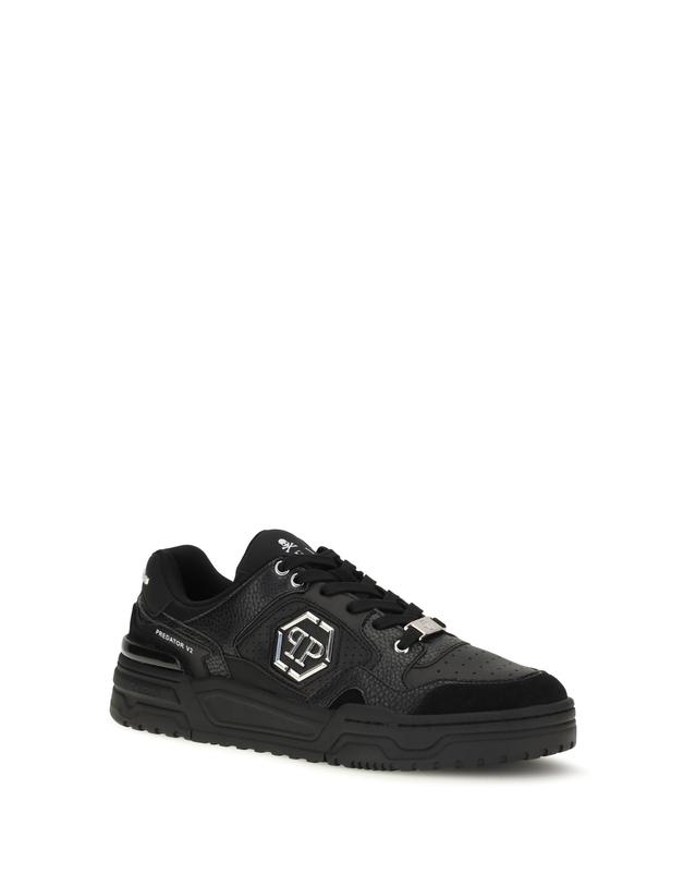 필립플레인 [해외직구][K68]PHILIPP PLEIN FAFSUSC0997PLE010N 0202 남성 스니커즈 단화 로우탑 하이탑 Predator V2 Low Top Sneakers 착용컷