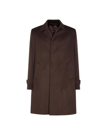 [해외직구][Q11]LARDINI CN23223ACSP67642460 남성 코트 BROWN VIRGIN WOOL AND CASHMERE BLEND LONG COAT