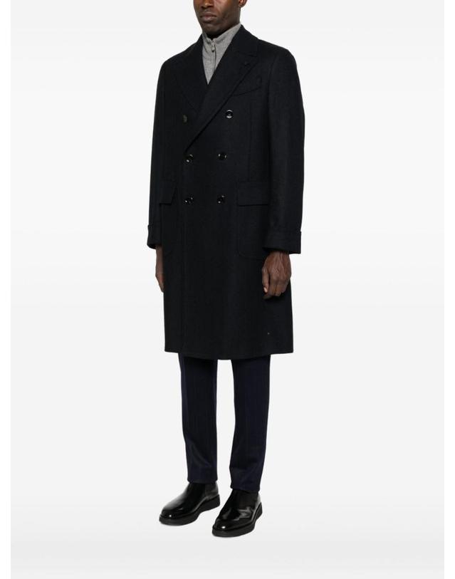 라르디니 [해외직구][A94]LARDINI CN23191AAC65614850NE 남성 코트 아우터 LARDINI LARDINI Wool And Cashmere Coat 착용컷