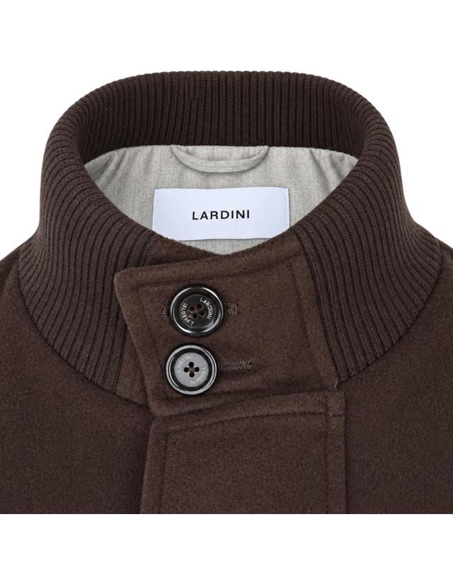 라르디니 [해외직구][S27]LARDINI ACSPONGEACSP67642460 남성 봄버자켓 베이직자켓 코치자켓 테디자켓 후드자켓 플라이트 BROWN SPONGE WOOL CASHMERE BLEND JACKET 착용컷