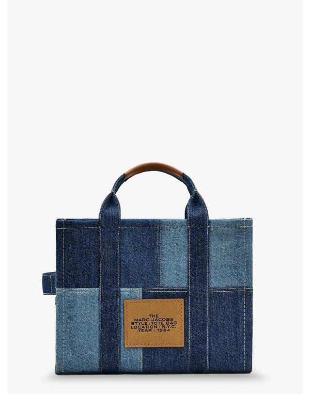 마크 제이콥스 [해외직구][N85]마크제이콥스 H017M06FA21 여성 크로스백 숄더백 쇼퍼백 MARC JACOBS The denim Medium handbag with front logo print 착용컷