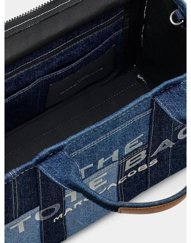마크 제이콥스 [해외직구][N85]마크제이콥스 H017M06FA21 여성 크로스백 숄더백 쇼퍼백 MARC JACOBS The denim Medium handbag with front logo print 착용컷