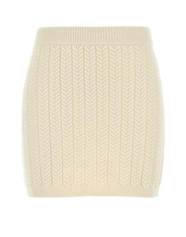 [해외직구][X45]SPORTMAX 2422306022600 001 여성 스커트 치마 롱 미디 미니스커트 Ivory wool blend Earry1 mini skirt