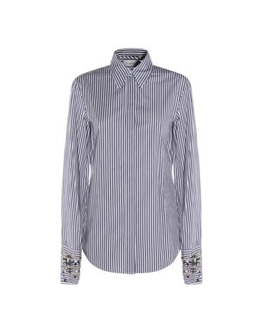 [해외직구][B47]SPORTMAX 261219101160080160003 여성 셔츠 남방 블라우스 BLACK AND WHITE COTTON SHIRT