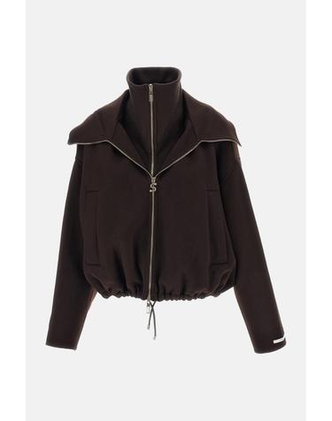 [해외직구][G95]Sportmax 2622086012600038 여성 코트 트렌치코트 케이프 자켓 WOOL BOMBER JACKET WITH REMOVABLE BIB