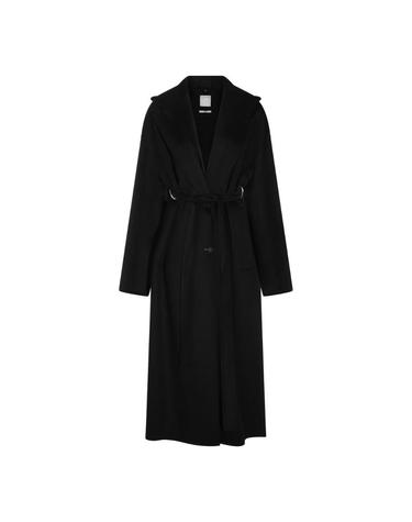 [해외직구][S27]SPORTMAX 262201601260080747013 여성 코트 하프코트 롱코트 싱글 더블코트 트렌치코트 BLACK VIRGIN WOOL OLMO COAT