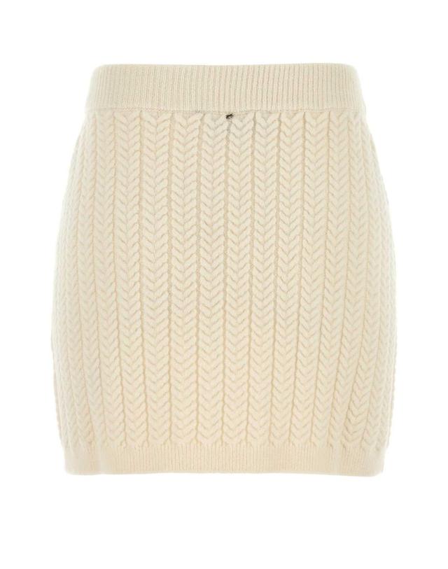 스포트막스 [해외직구][X45]SPORTMAX 2422306022600 001 여성 스커트 치마 롱 미디 미니스커트 Ivory wool blend Earry1 mini skirt 착용컷