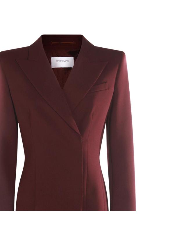 스포트막스 [해외직구][S27]SPORTMAX 252204604260010406003 여성 블레이저 클래식자켓 싱글 더블자켓 봄버 보머 재킷 DARK RED COCCO BLAZER 착용컷