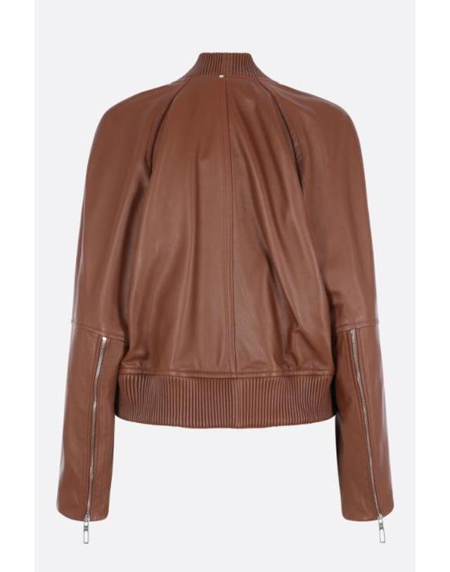 스포트막스 [해외직구][E32]SPORTMAX 2622446011600005F001 여성 가죽자켓 SPORTMAX Amour bomber jacket in leather 착용컷