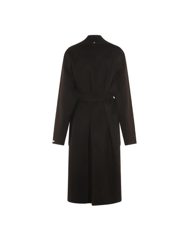 스포트막스 [해외직구][B47]SPORTMAX 261201104160080747013 여성 코트 아우터 BLACK CASHMERE COAT 착용컷