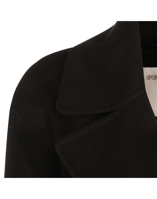 스포트막스 [해외직구][B47]SPORTMAX 261201104160080747013 여성 코트 아우터 BLACK CASHMERE COAT 착용컷