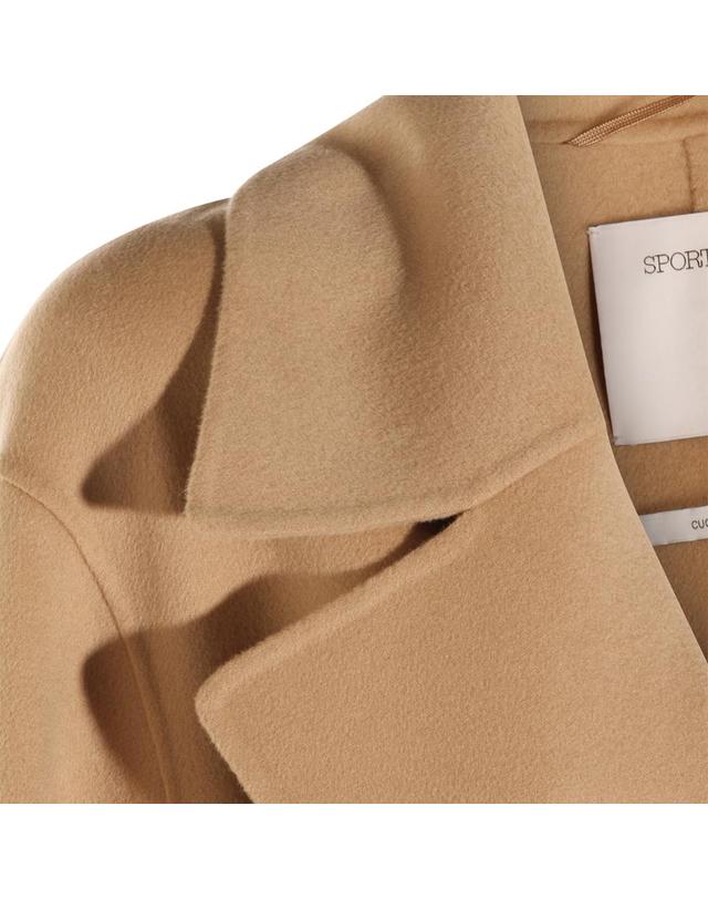 스포트막스 [해외직구][B47]SPORTMAX 261201104160080747001 여성 코트 아우터 CAMEL CASHMERE COAT 착용컷