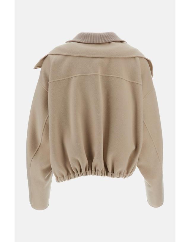 스포트막스 [해외직구][G95]Sportmax 2622086012600037 여성 코트 트렌치코트 케이프 자켓 WOOL BOMBER JACKET WITH REMOVABLE BIB 착용컷