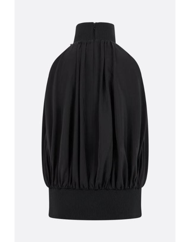 스포트막스 [해외직구][E32]SPORTMAX 2622166012600144006 의류 탱크탑 탑 민소매 SPORTMAX Piovra top in silk 착용컷