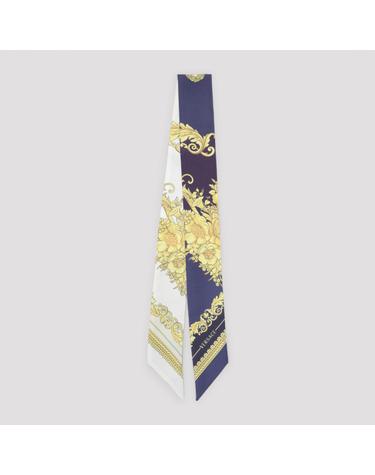 [해외직구][D14]베르사체 IBA00051A19400 5X930 NAVY BONE 여성 스카프 목도리 머플러 숄 Versace Silk Bandeaux