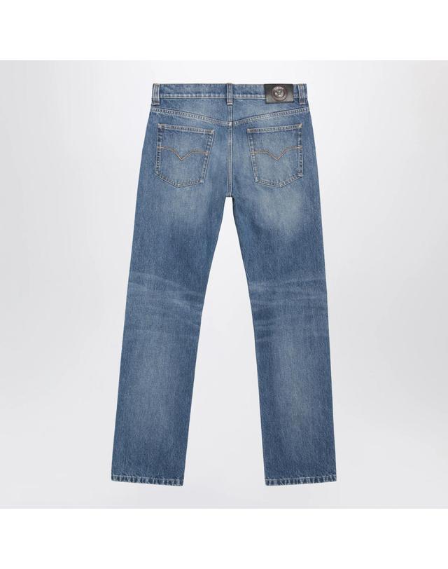 베르사체 [해외직구][T56]베르사체 10241301A19189 Light blue 남성 청바지 데님진 착용컷