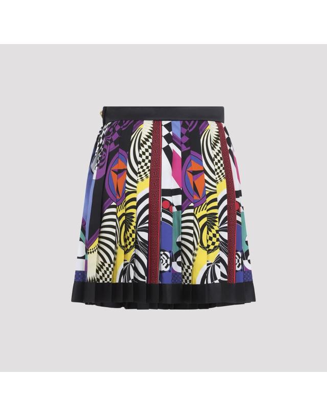 베르사체 [해외직구][D14]베르사체 10008291A19288 5X000 MULTICOLO 여성 스커트 치마 Versace Teatro Foulard Skirt 착용컷