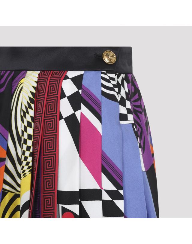 베르사체 [해외직구][D14]베르사체 10008291A19288 5X000 MULTICOLO 여성 스커트 치마 Versace Teatro Foulard Skirt 착용컷