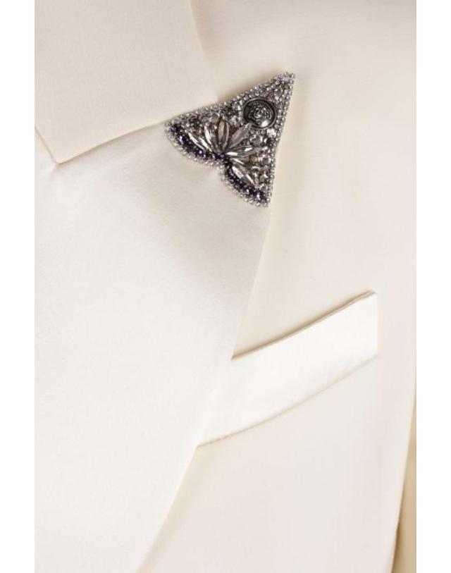 베르사체 [해외직구][E32]베르사체 10269221A183051W740 여성 블레이저자켓 VERSACE stretch wool blazer with emrboidery 착용컷