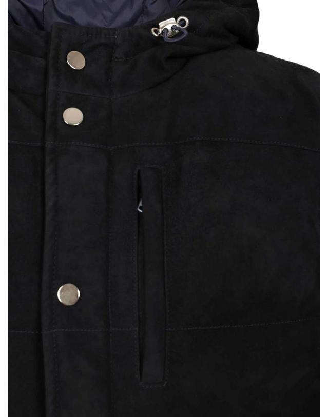 베르사체 [해외직구][A94]AL DUCA D AOSTA GILET CAPPUCCIOBLU 남성 베스트 질렛 조끼 AL DUCA D AOSTA AL DUCA D AOSTA Suede Hooded Vest 착용컷