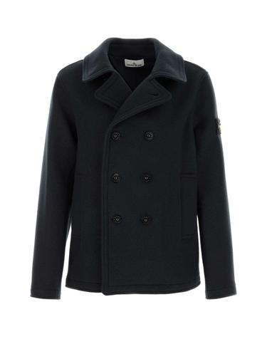 [해외직구][X45]스톤아일랜드 L2S154100040S0453 V0020 남성 코트 하프 롱 트렌치 오버 Midnight blue wool blend coat