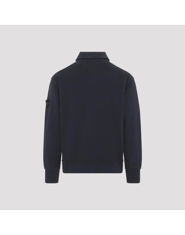 스톤아일랜드 [해외직구][D14]스톤아일랜드 L2S156100054S0458 V0020 NAVY B 남성 맨투맨 후드 스웨트셔츠 집업 Stone Island L S Polo 착용컷