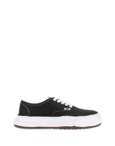 [해외직구][X45]메종미하라야스히로 A16FW702 BLACK 여성 스니커즈 단화 운동화 Black leather Baker sneakers