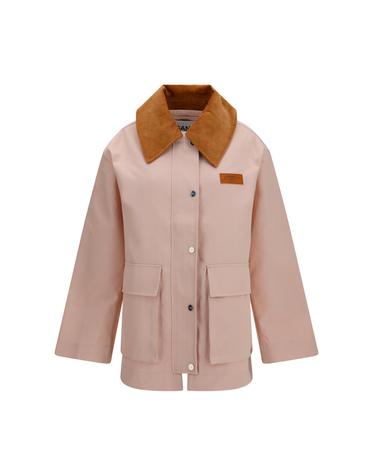 [해외직구][K68]가니 A1010227 065 여성 자켓 베스트 봄버 파카 베스트 블레이저 Twill Jacket with suede details