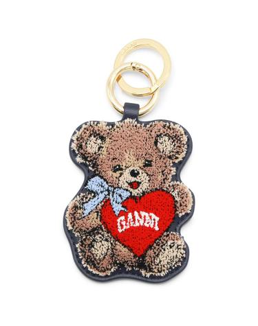 [해외직구][B47]가니 B3010055096 여성 키링 키홀더 BLACK LEATHER KEYRING