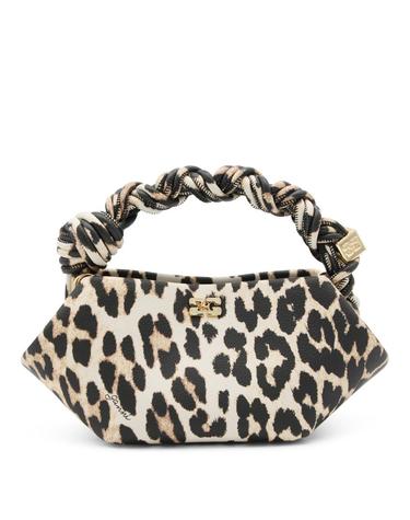 [해외직구][B47]가니 B2100063859 여성 토트백 탑핸들백 숄더백 쇼퍼백 LEOPARD TOP HANDLE BAG