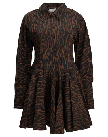 [해외직구][V90]가니 A1030833ZZB 여성 원피스 드레스 롱 미디 미니 숏 맥시드레스 점프수트 Leopard Short Dress