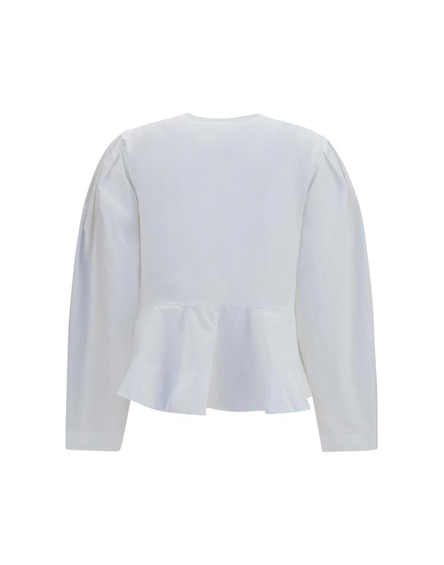 가니 [해외직구][K68]가니 A1040486 151 여성 셔츠 남방 긴팔 반팔 블라우스 Cotton poplin Blouse with bows 착용컷