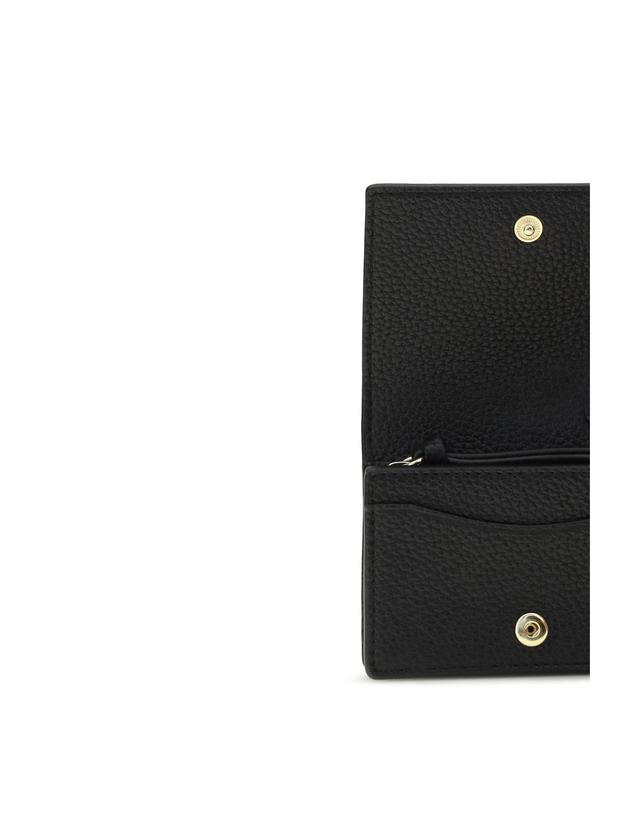가니 [해외직구][K68]가니 A7304 099 여성 반지갑 장지갑 카드지갑 Ganni Bou Card Holder With Flap Grained 착용컷