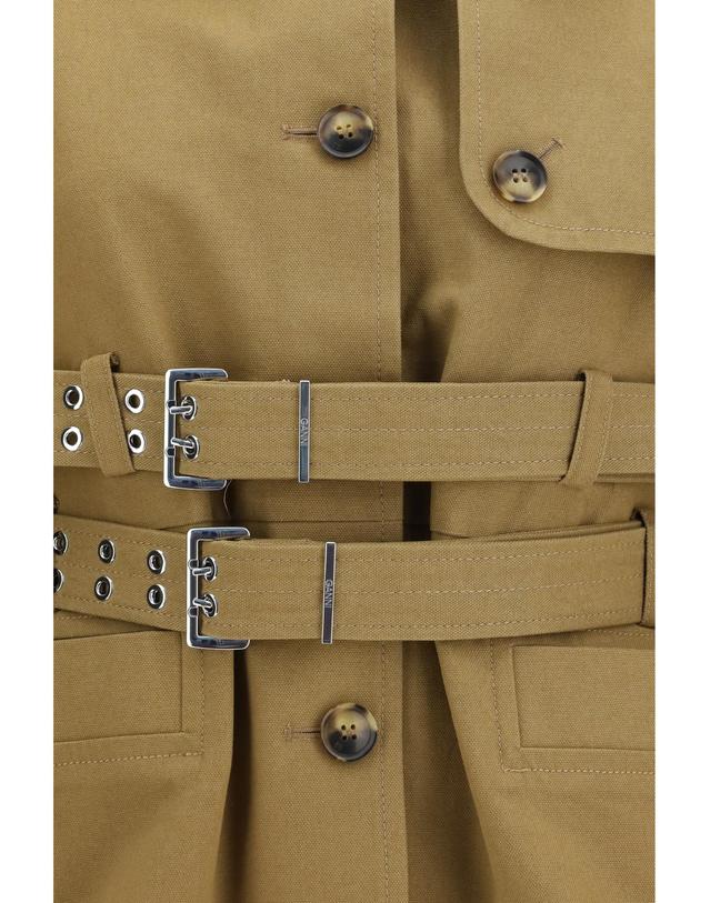 가니 [해외직구][K68]가니 A1010196 840 여성 자켓 베스트 봄버 파카 베스트 블레이저 Canvas Jacket with double belt 착용컷
